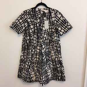 Cos Black and White crisscross Dress size 2
